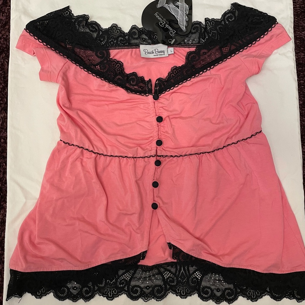 Very rare Beach Bunny swimwear loungewear top